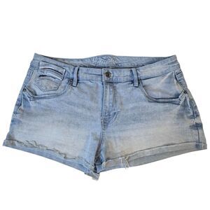 Ariya Jeans Co. Light Wash Denim Shorts Embellished Pockets Size 15/32